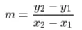 slope formula